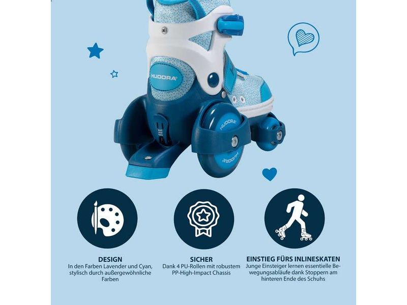 Hudora Inline-Skates My First Quad Türkis, 26-29 Rollschuhe für Kinder