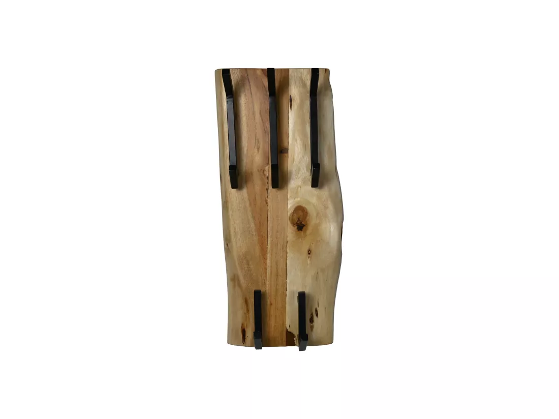 Soho Live Edge - Porte-manteaux - Bois d'acacia/métal - Coloris Naturel - 25x13x60 cm