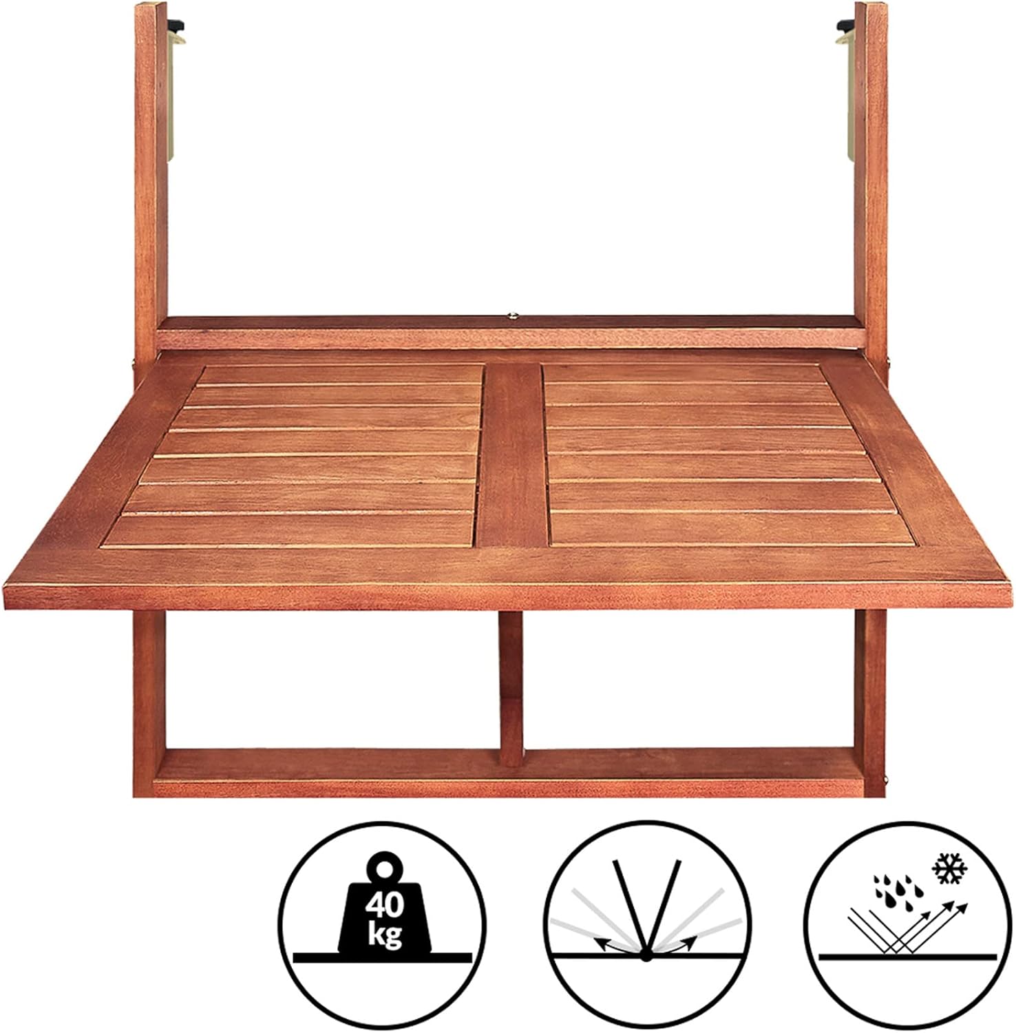 Casaria® Balkonmöbel Set 2 Personen Holz FSC®-Zertifiziert Wetterfest 3-TLG Klappbar 160kg Belastbarkeit Akazie Balkon Garten Möbel Terrassenmöbel