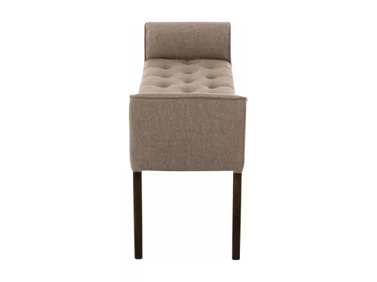 Banc banquette capitonné en bois marron 133 x 43 x 64 cm BAN10100
