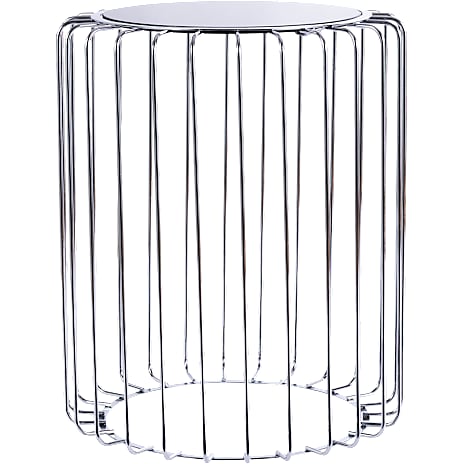 Sofia sidebord med røgfarvet glas - krom