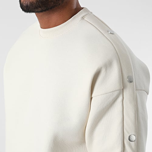 Ensemble Sweat Crewneck Et Pantalon Jogging LL716 Beige