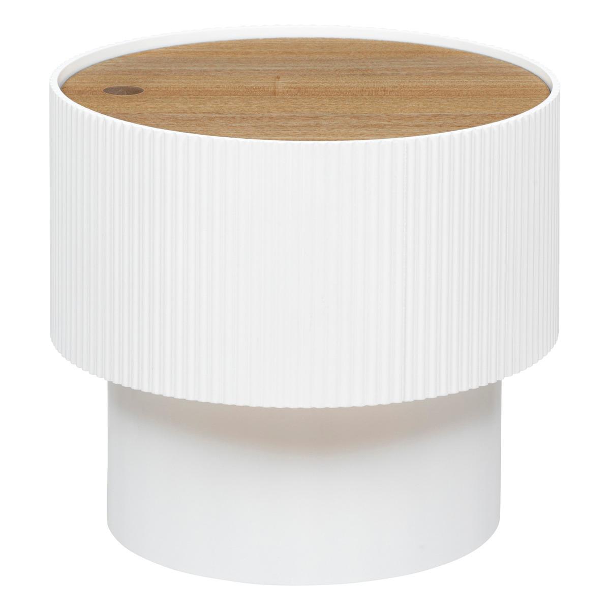 TABLE CAFE ENOLA BLANC D.38.5X35CM