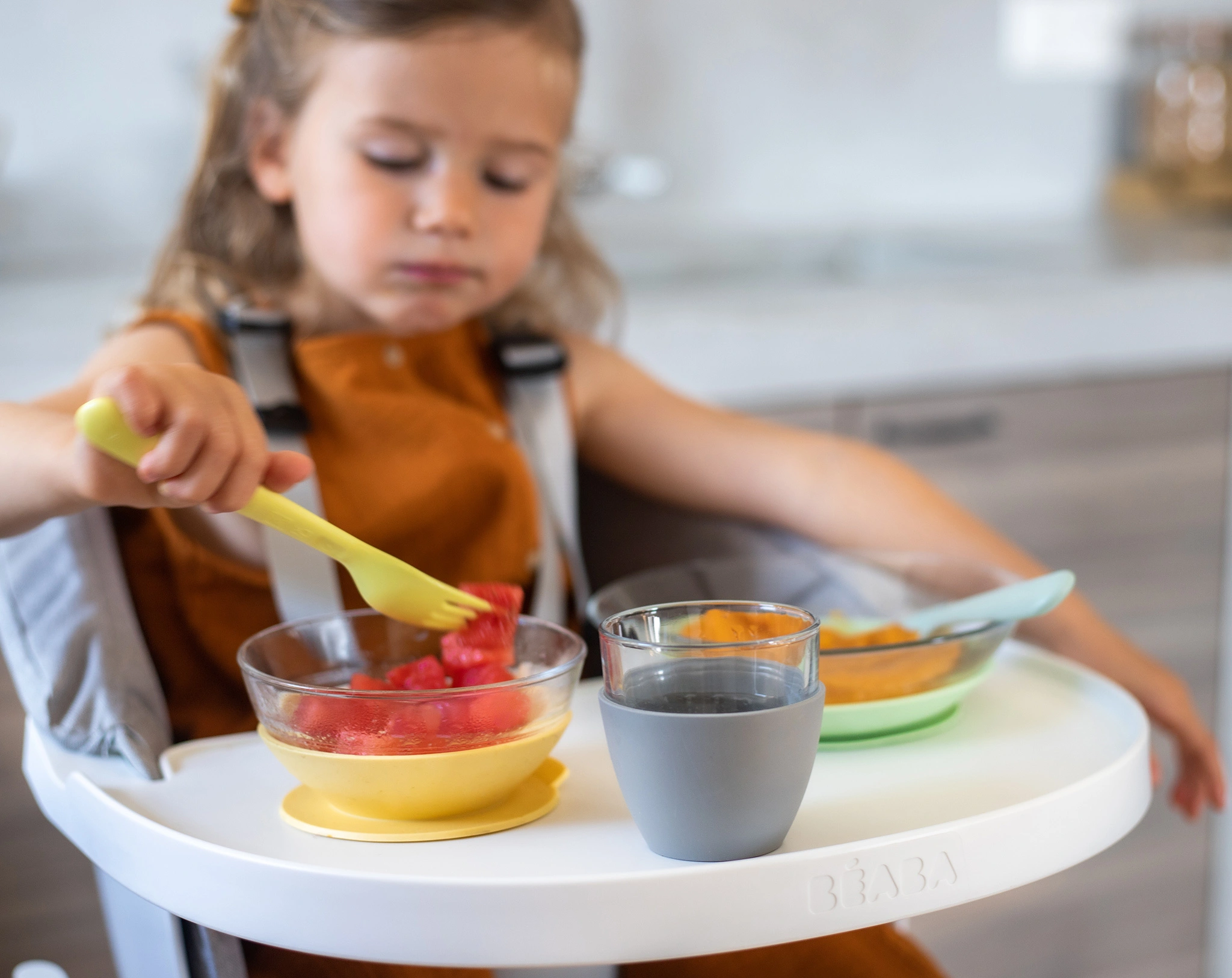 Geschirr-Set BIG MEAL 3-teilig aus Glas in bunt