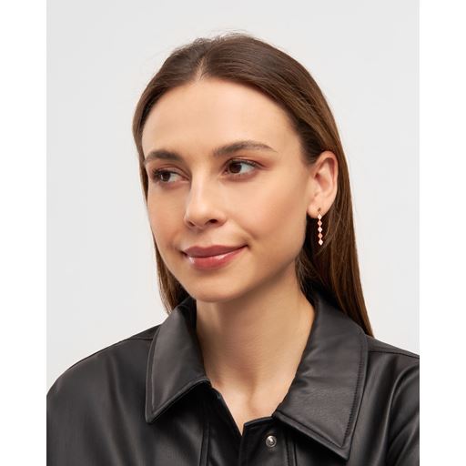 LULU Copenhagen Confetti Ørering, Gold Plated/Orange/Pink