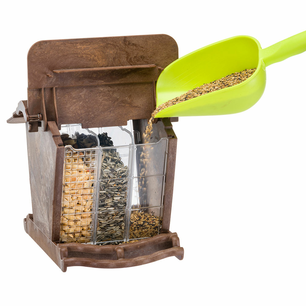 Mangeoire d'extérieur pour oiseaux jok 1, abri pour oiseaux sauvages, adaptée pour nourriture graines petites noisettes