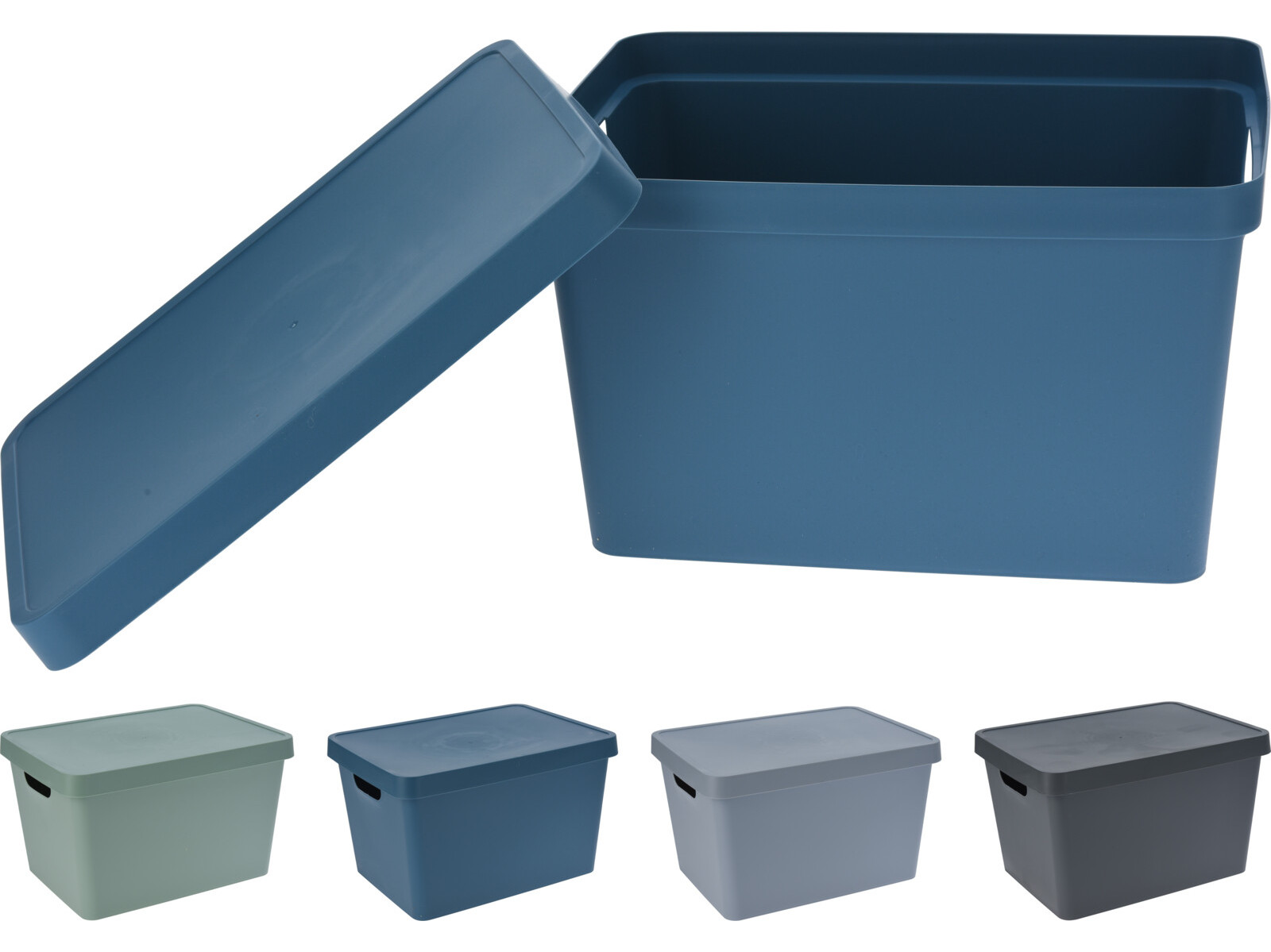 CAIXA PARA ARRUMAÇÃO COM TAMPA 27.7X37X21.8CM CORES SORTIDAS