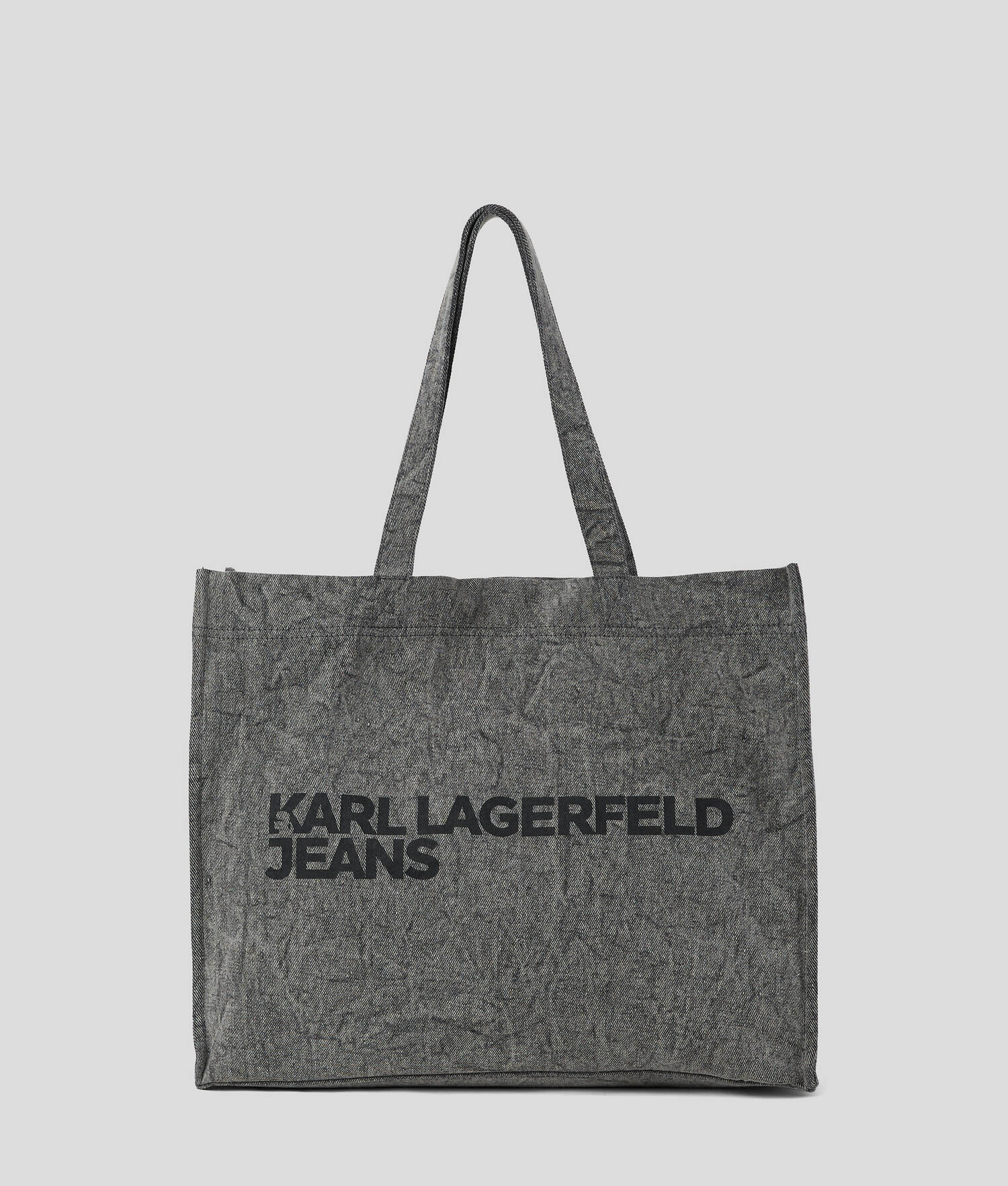 SAC SHOPPER EN DENIM À LOGO KLJ