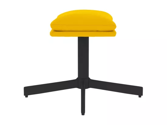 Repose-pied Jaune moutarde 60x60x36 cm Velours