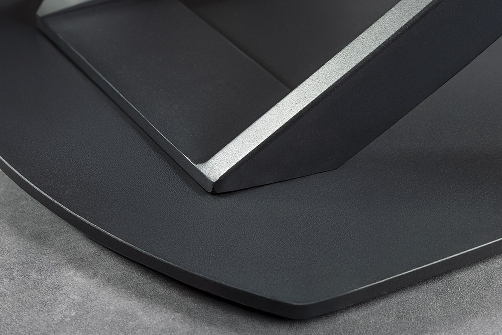 Ausziehbarer Esstisch INCEPTION 130-190cm anthrazit oval Keramik schwarz Metall