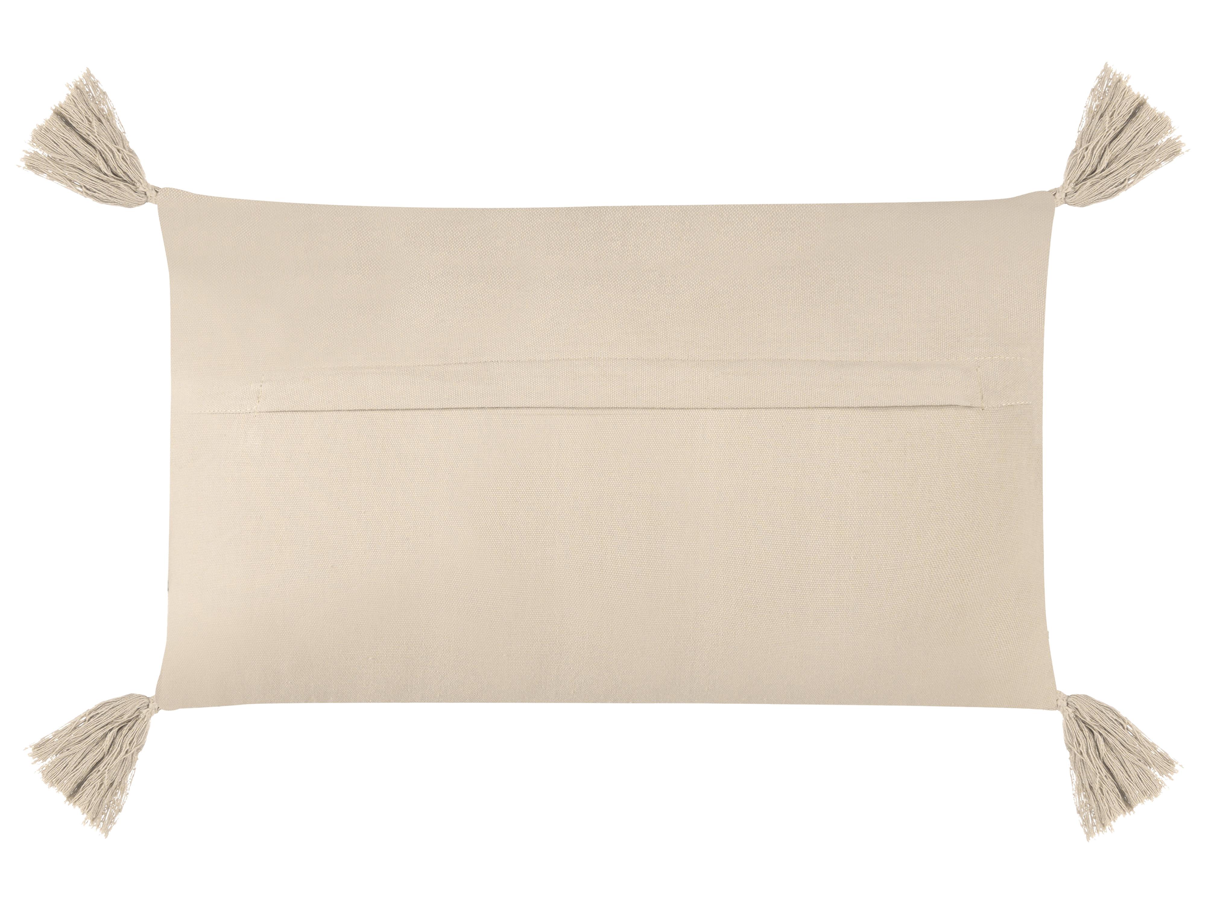 Set van 2 sierkussens CAESIA Katoen 30 x 50 cm Lichtbeige effen