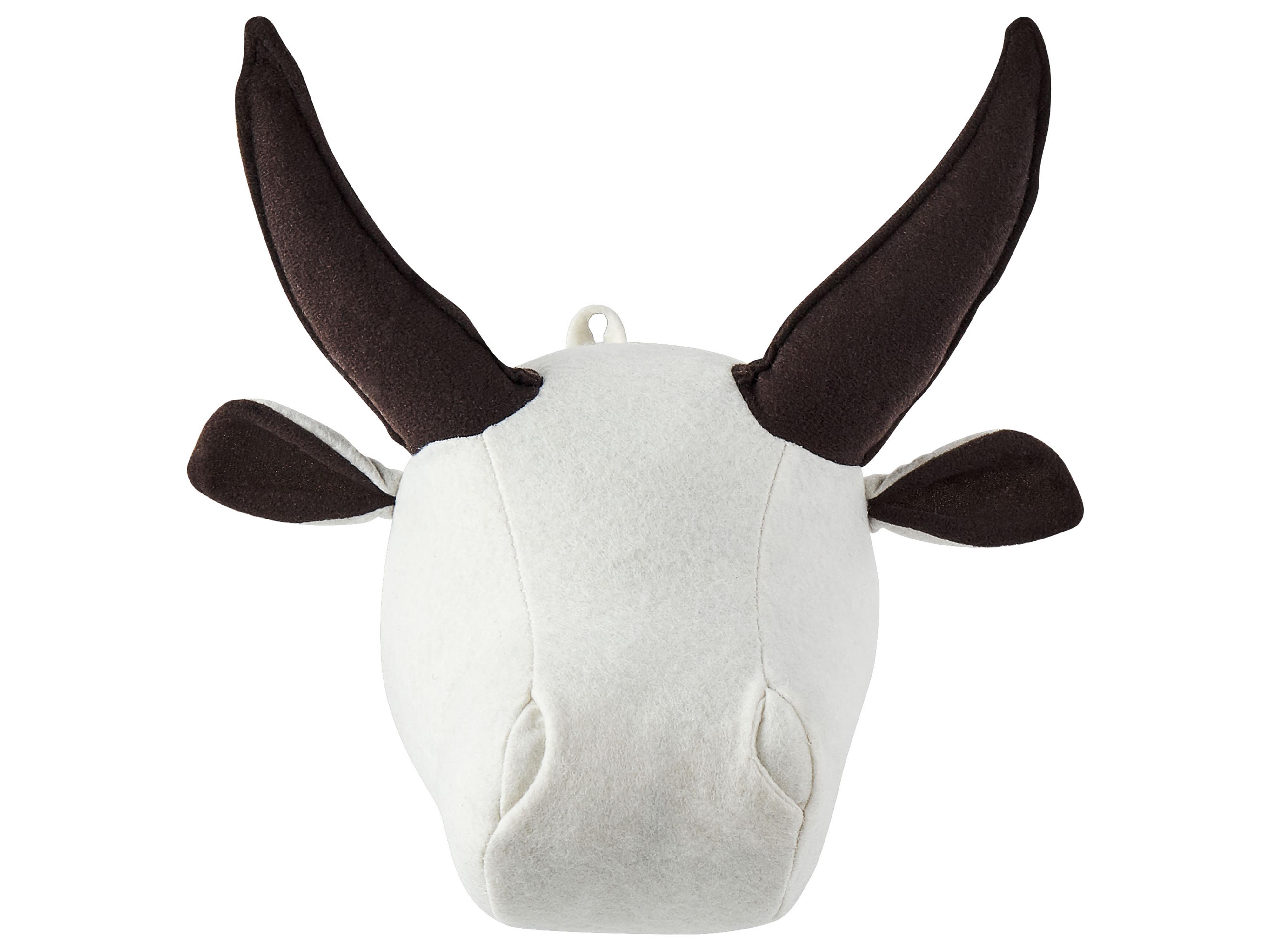 Wanddecoratie voor kinderen Stier GEOFFREY Katoen 24 cm Wit