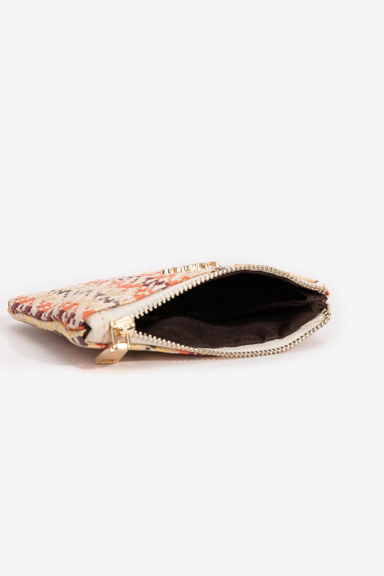 Bolsa de ráfia multicolorida - laranja