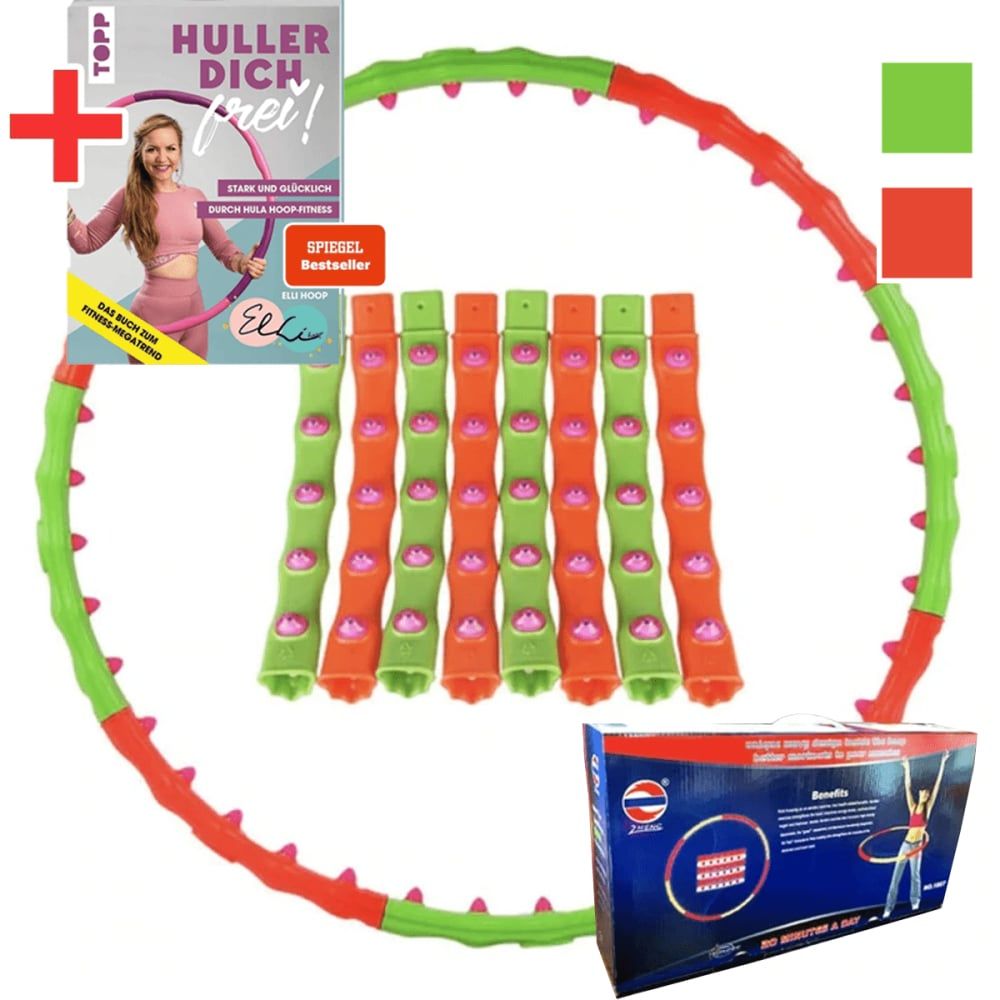 Sport-Knight® Massage Hula Hoop Reifen mit Buch