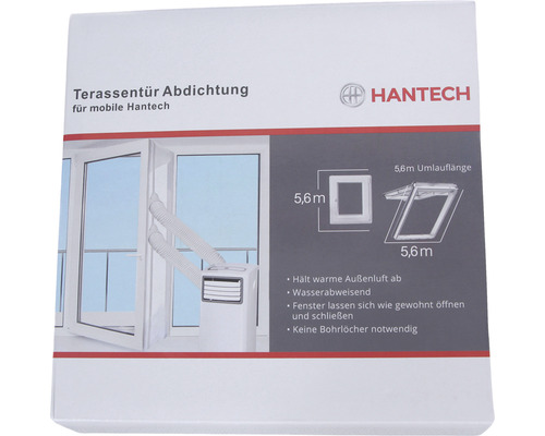 Terrasdeurafdichting voor mobiele airconditioners, gemaakt van polyester, 5,60 m lang met klittenbandsluiting