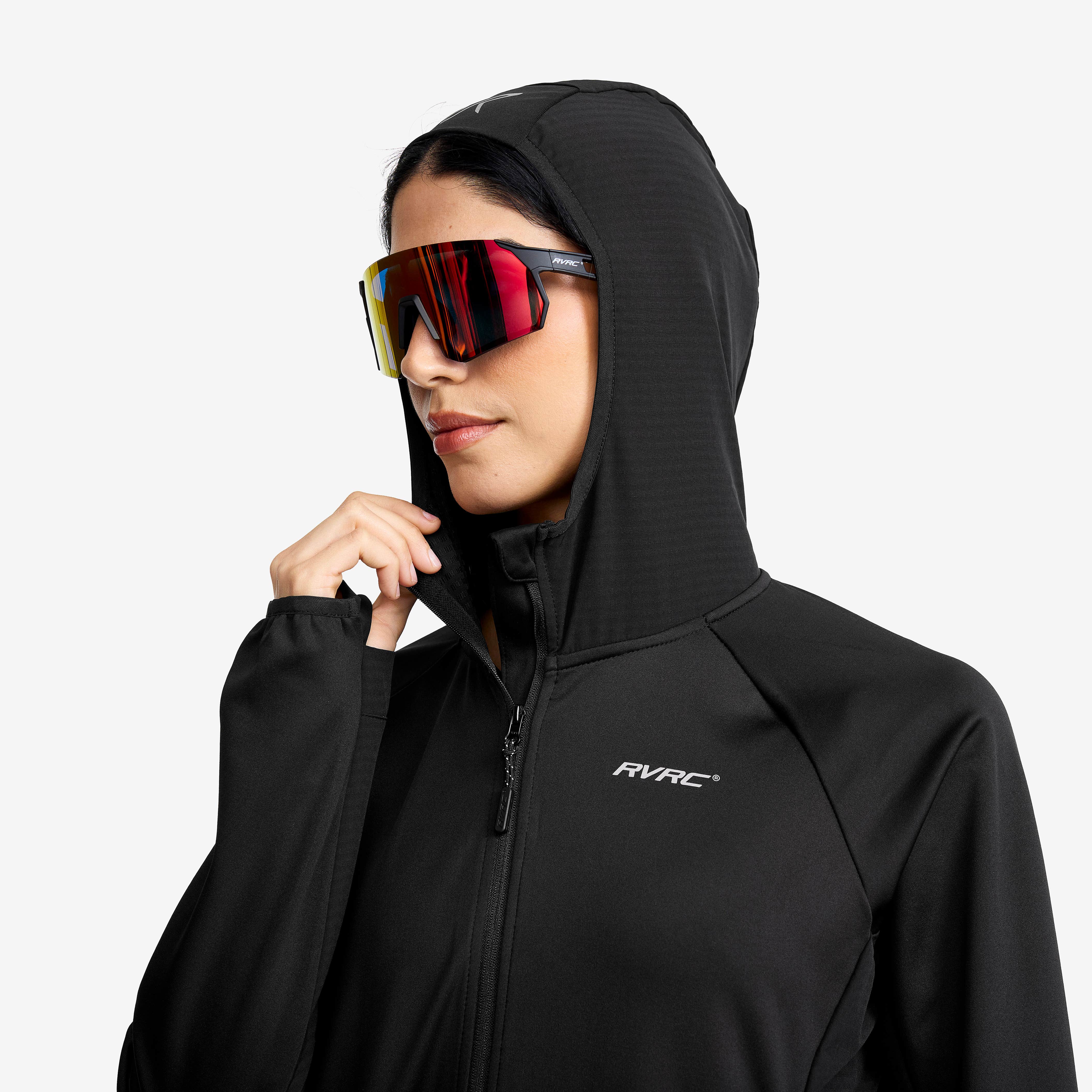 Pace Hooded Wind Jacket Dame Black