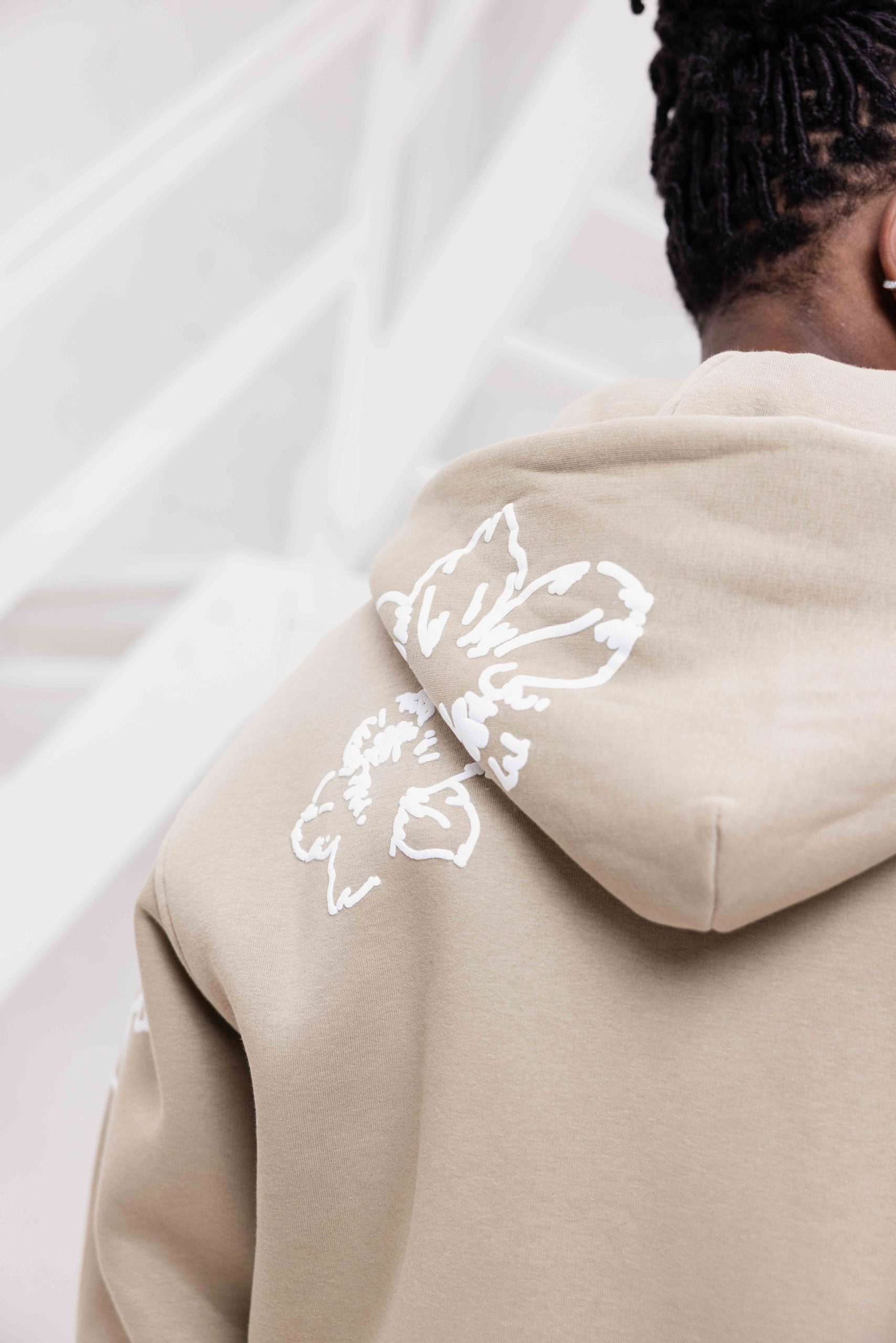 Croyez Flower Zip-Hoodie Heren Beige