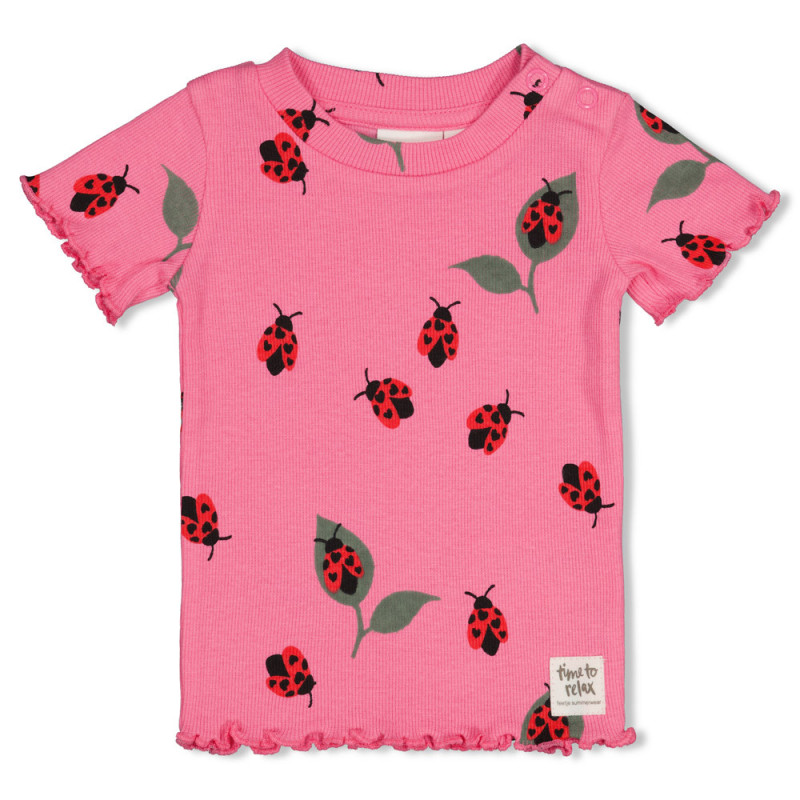 Feetje shortjama Lily Ladybug - Premium Summerwear, roze