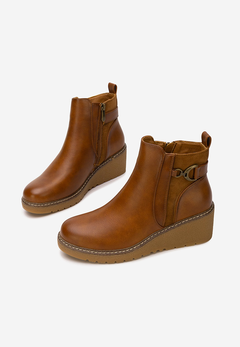 Bottines compensées chameau Magen