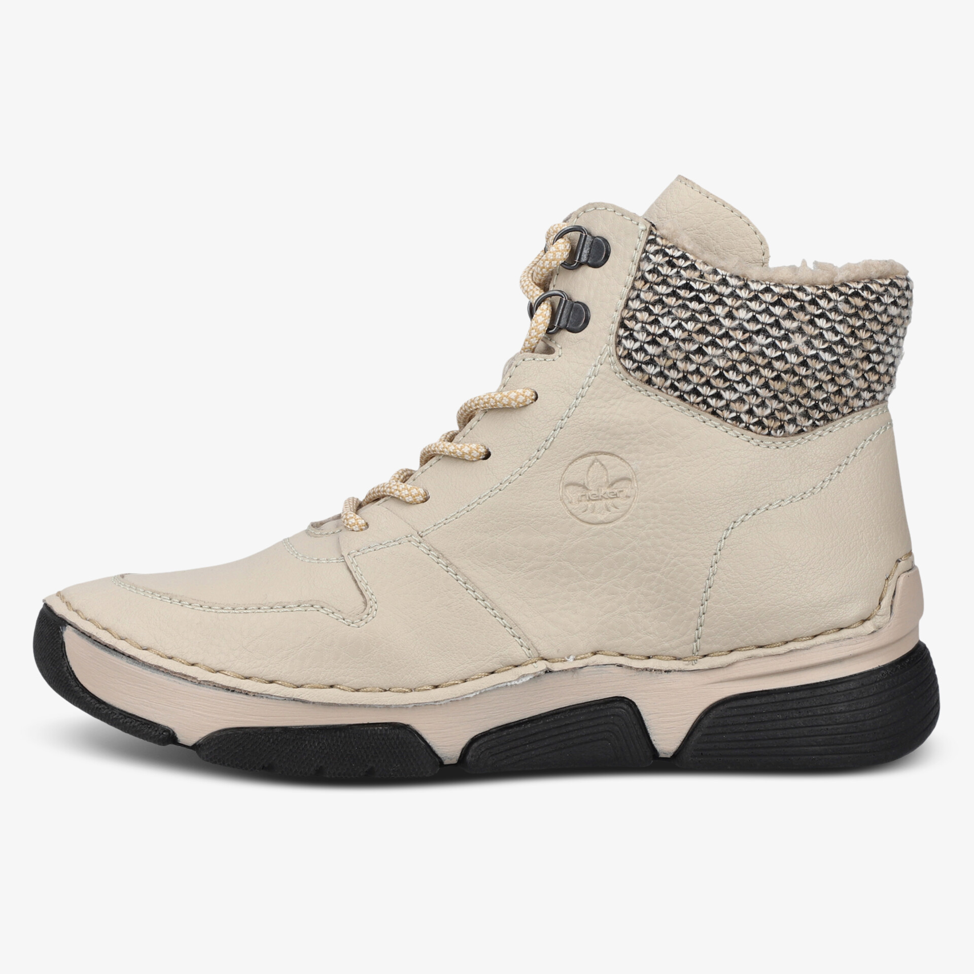 rieker Damen Schnürstiefeletten weiß