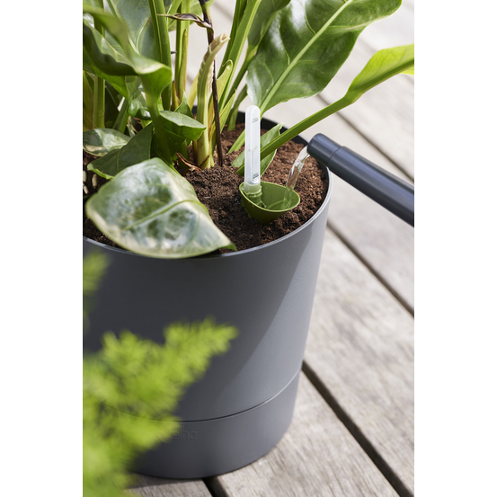 Pot Greensense Aqua Care ciment rond, avec réservoir d'eau - D.43cm