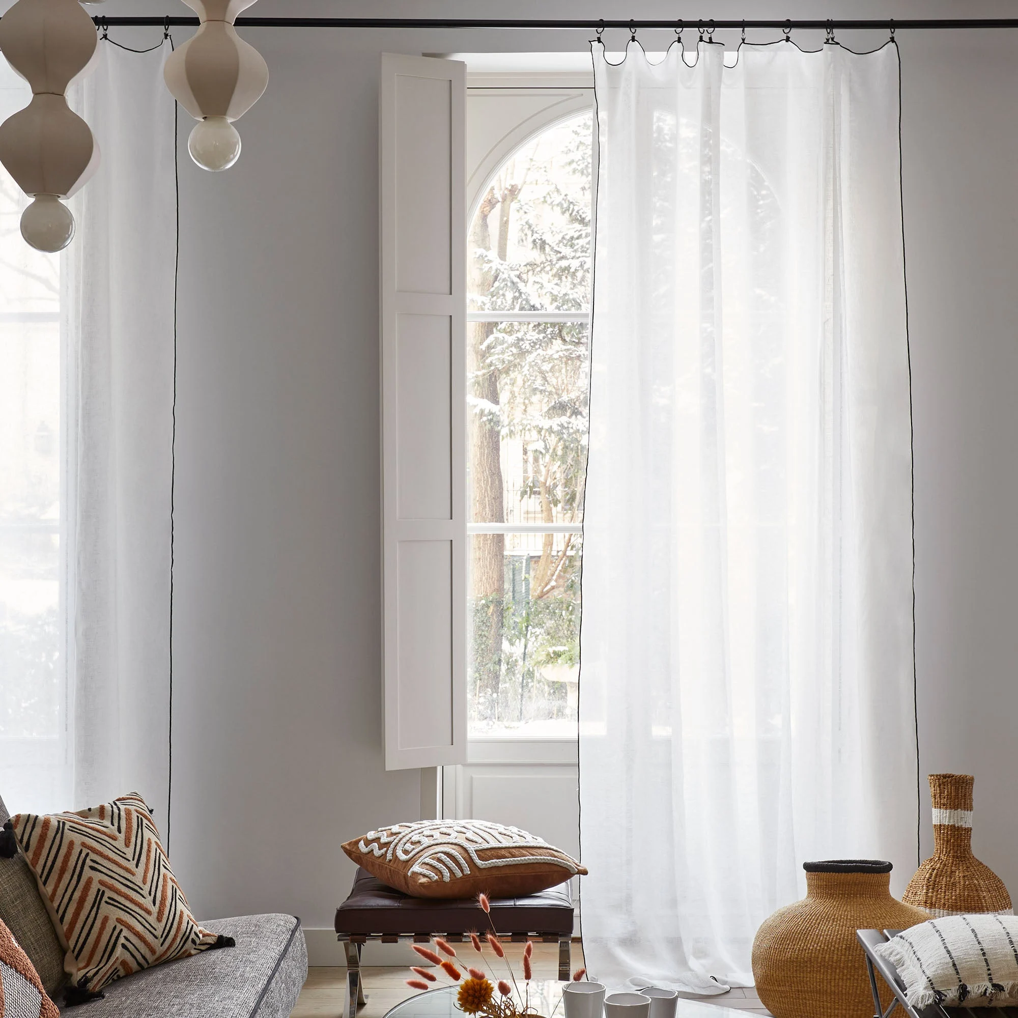 SHADOW - Voilage panneau | Blanc