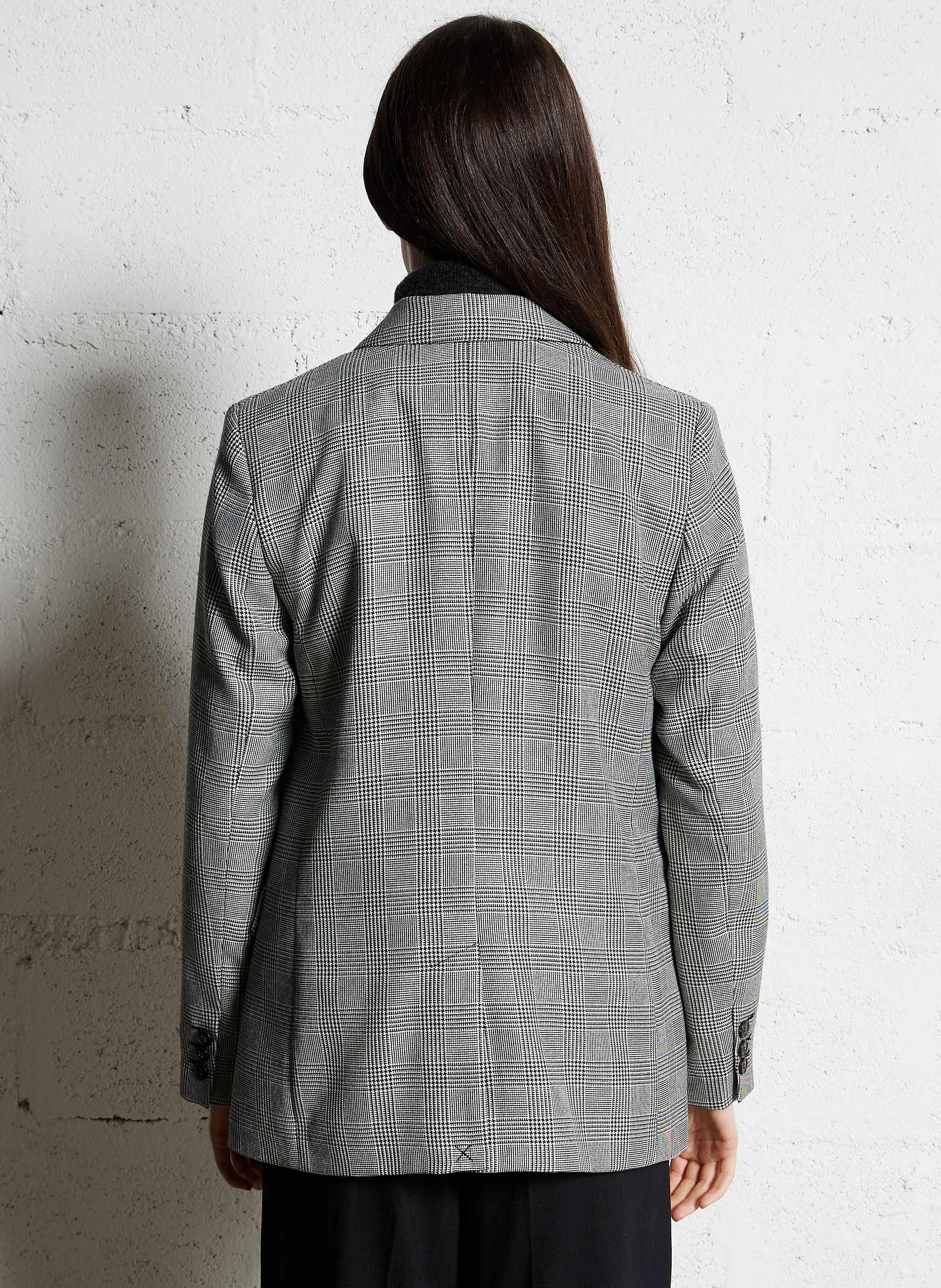 Veste de costume oversize à motifs| Noir