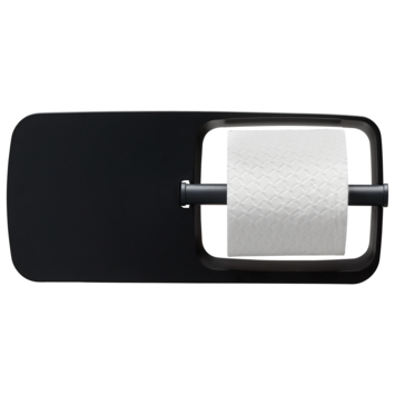 Tiger Toiletrolhouder TESS met planchet zwart/antraciet