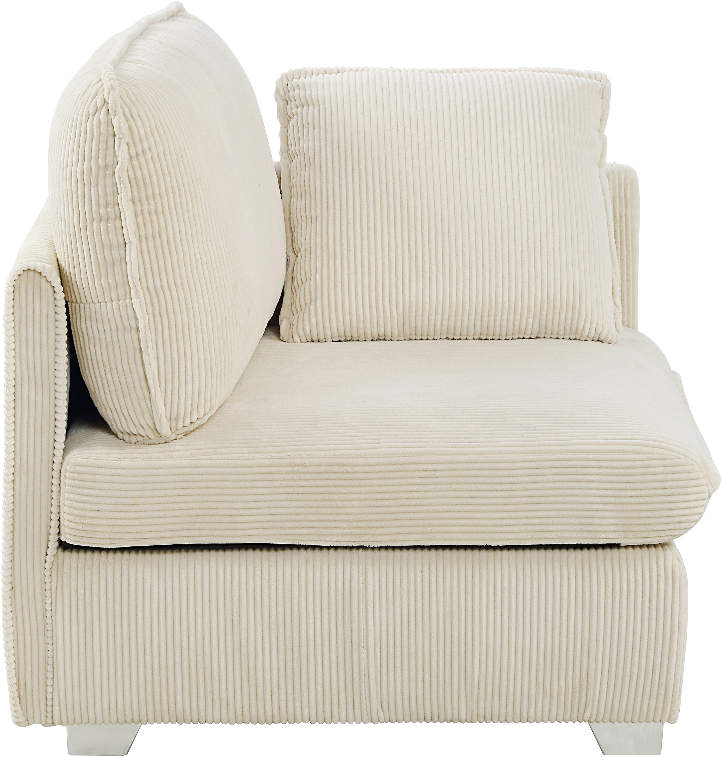 ATLANTIC home collection Wohnlandschaft modularer 4-Sitzer mit 2 Hockern, weicher Cordbezug