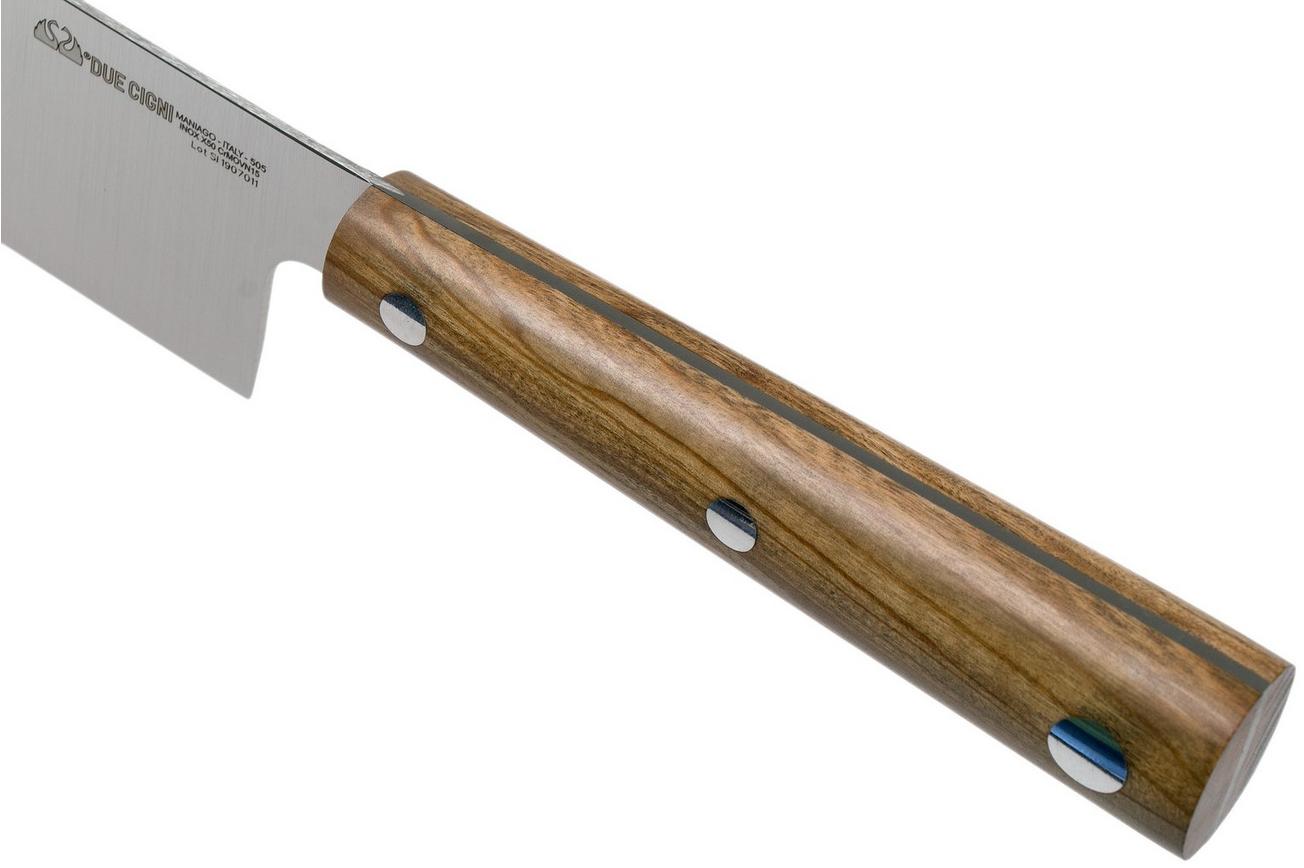 Due Cigni Hakucho santoku 16,5 cm, olijfhout