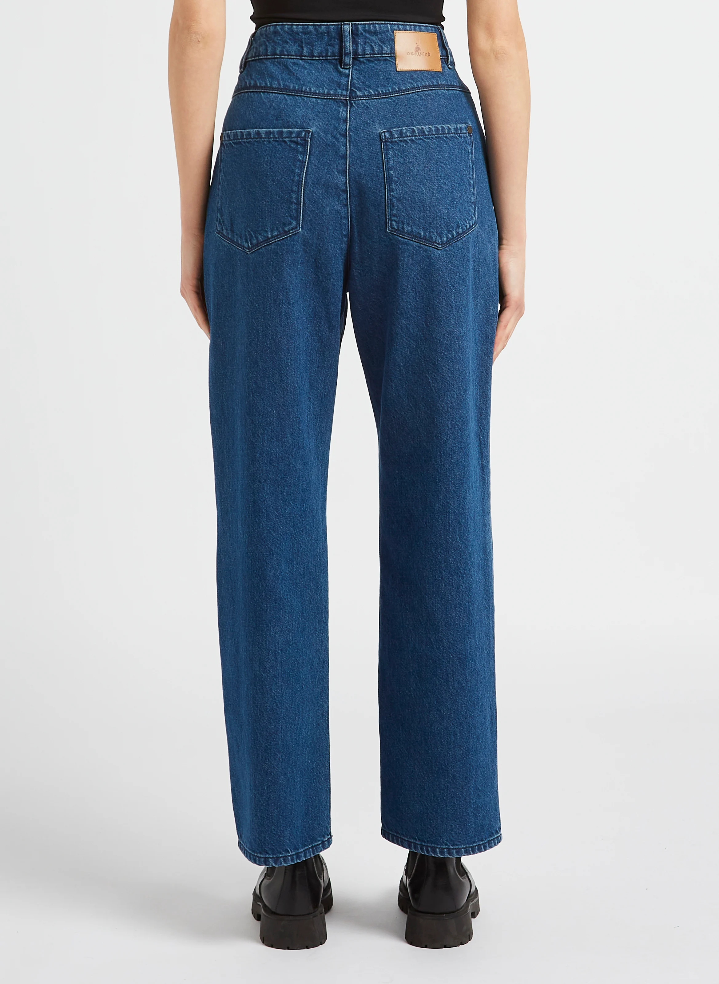 LE AVA - Jean droit en coton | Bleu