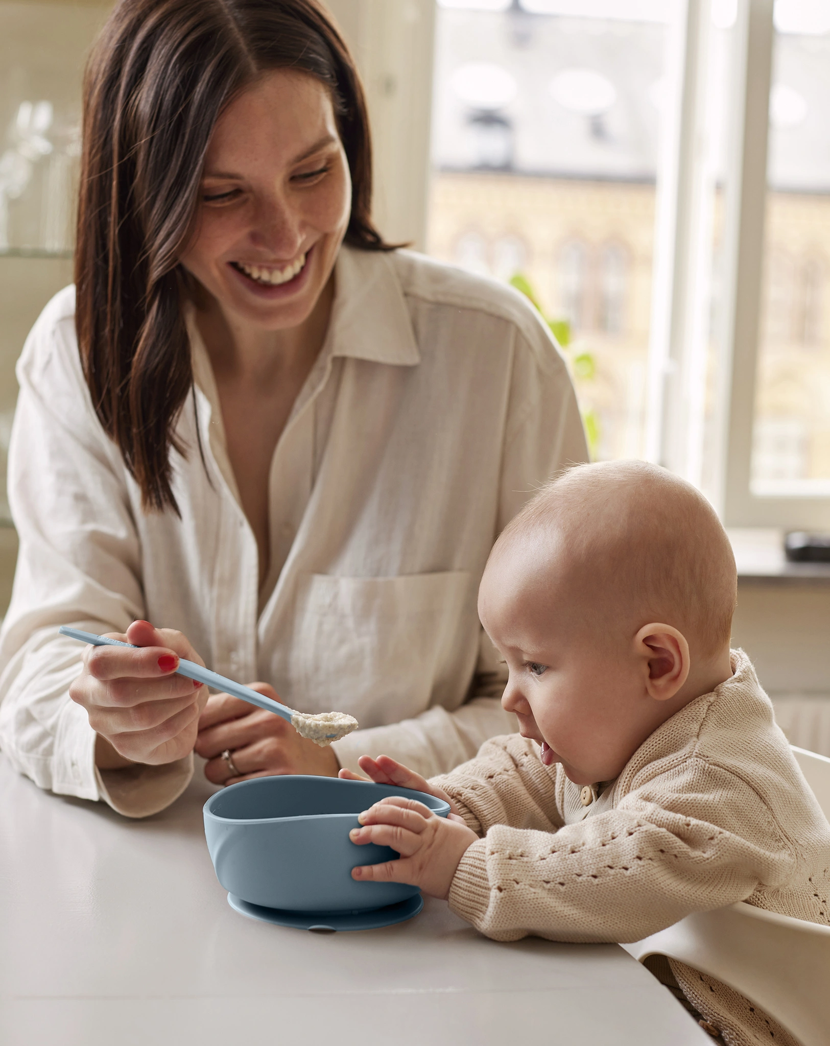 Silikon-Löffel EVERYDAY BABY - EAT & LEARN 2er Set in grün