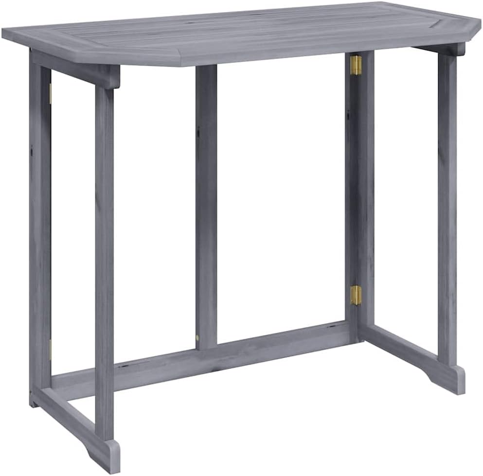 Balkontisch Klappbar 90x50x74 cm Massivholz Akazie Bartisch, Bistrotisch Bartheke für Hausbar, Wohnzimmer und Esszimme
