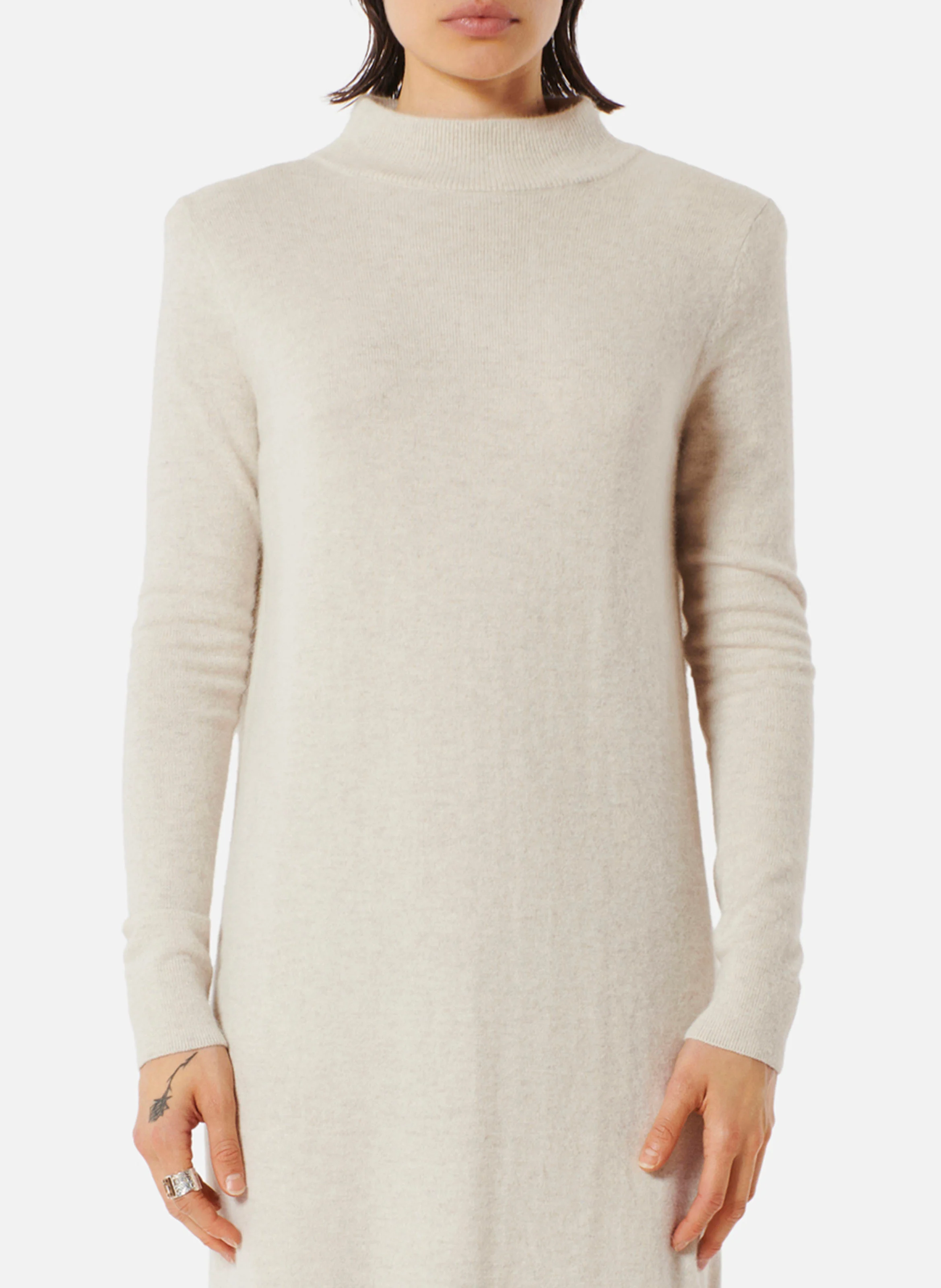 ROSSINI - Robe pull longue dos nu| Beige