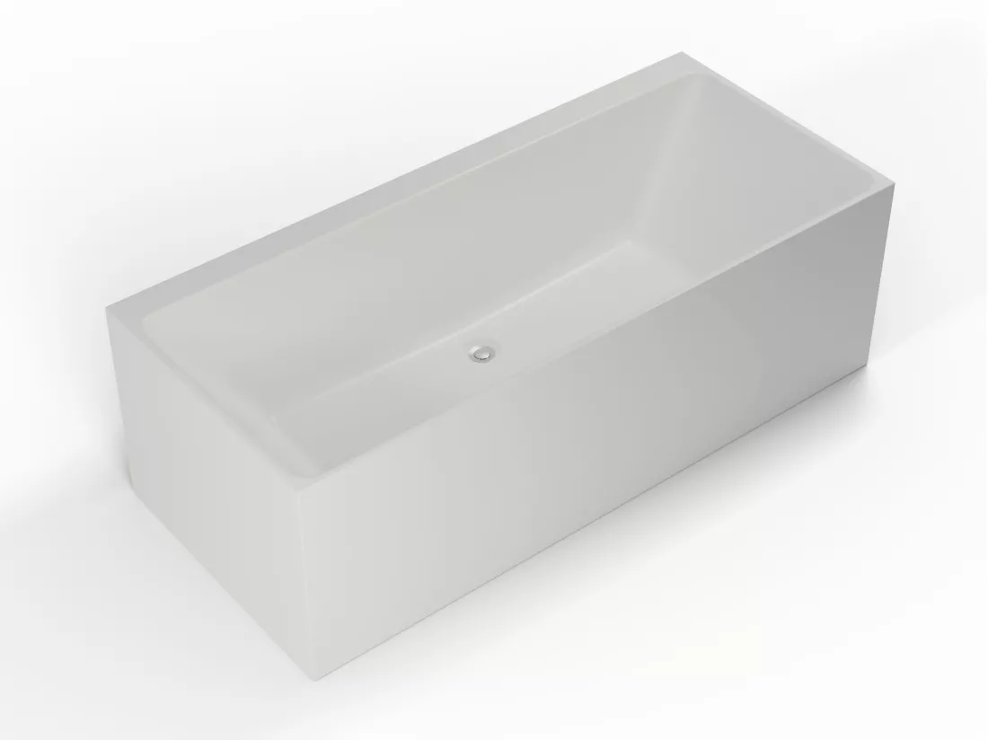 Baignoire semi-îlot Murale COBALT L.170 x l.75 cm, by SPALINA