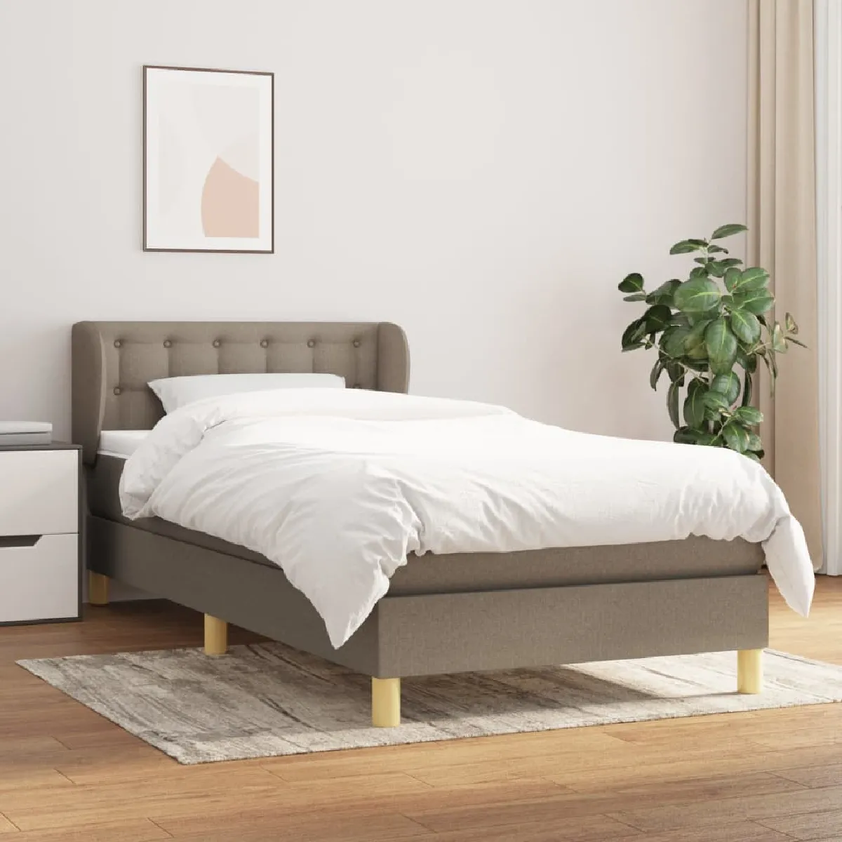 VIDAXL Sommier à lattes Taupe 80x200 cm