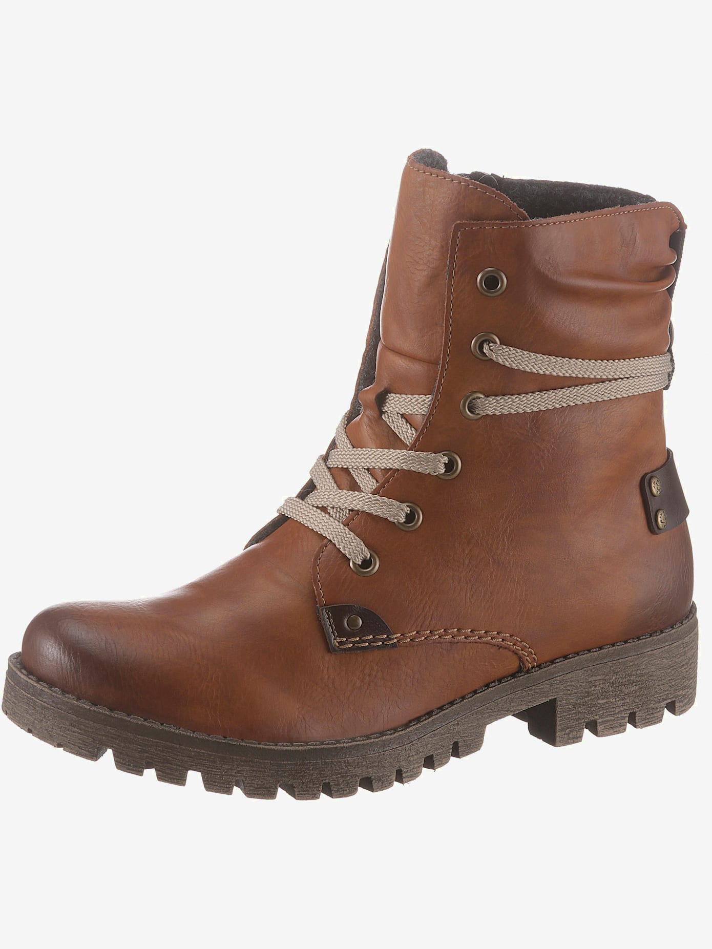 Bottines à lacets dessus synthétique facile à entretenir
