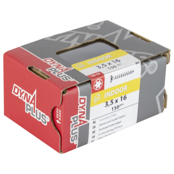 Dynaplus Schroef universeel platkop verzinkt TX-15 3.5x16 150 stuks