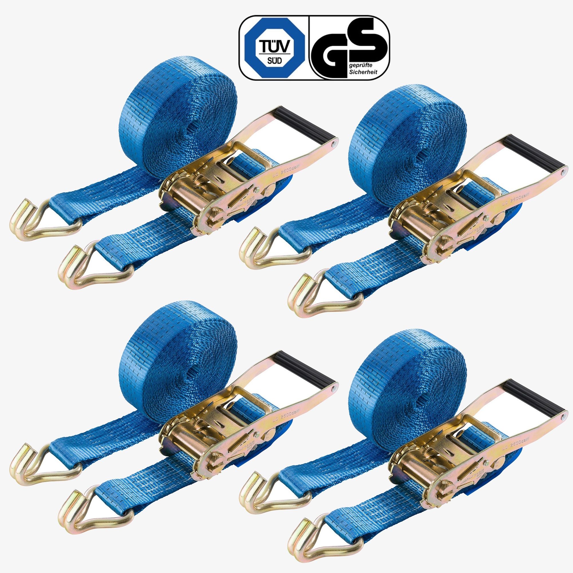 Spanngurt 8m, 50mm, zweiteilig, 4T, 4 Stück