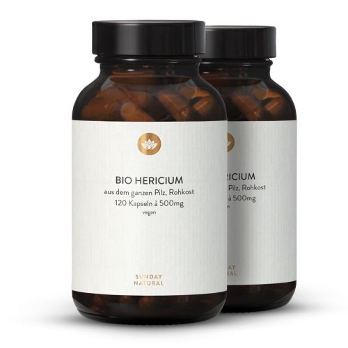 Sunday Natural Products  Bio Hericium Erinaceus Pulver Kapseln