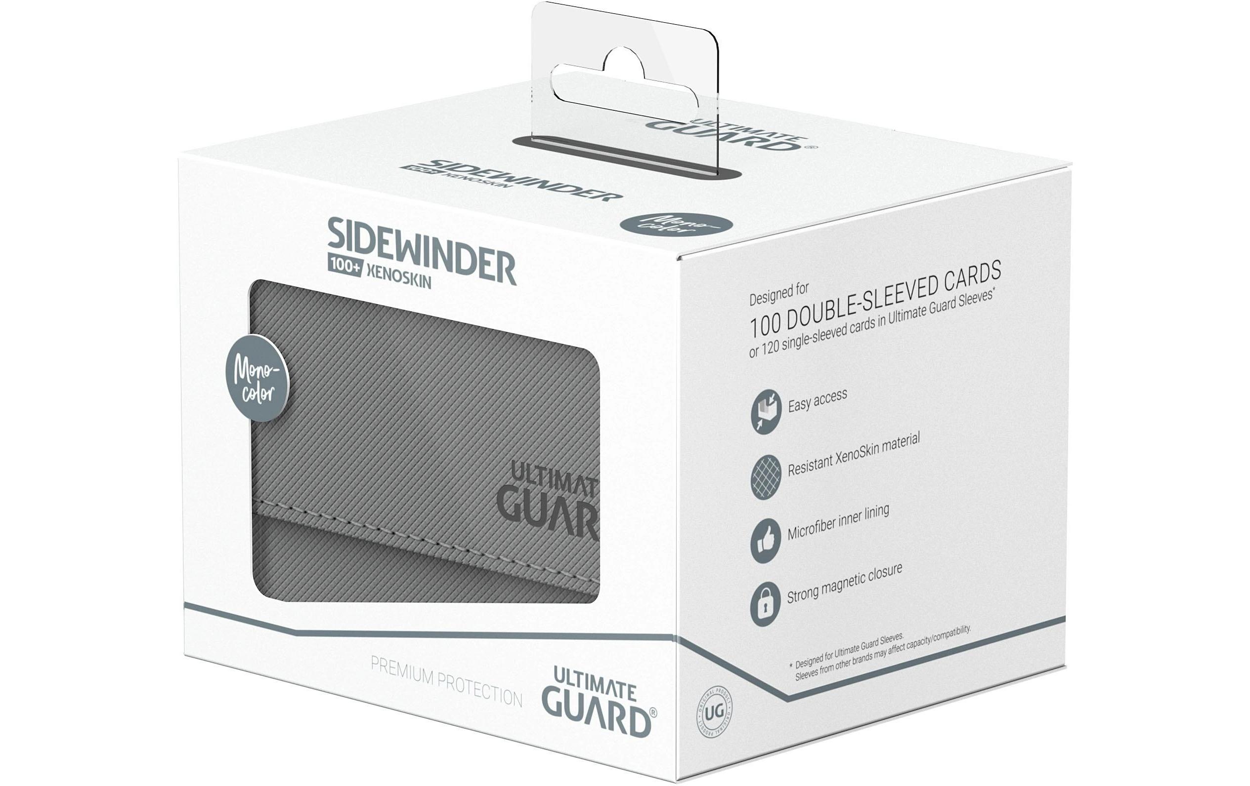 Kartenbox XenoSkin Sidewinder Monocolor 100+ GrauHochwertige Box für Sammelkarten in Standardgrösse