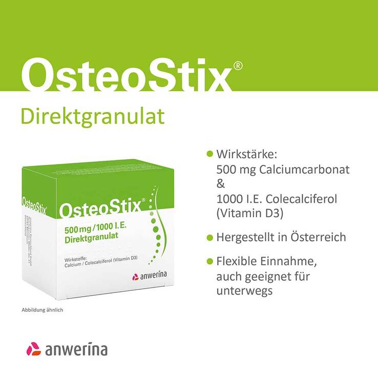 Osteostix 500 mg / 1000 I.E. Direktgranulat Beutel, 120 St
