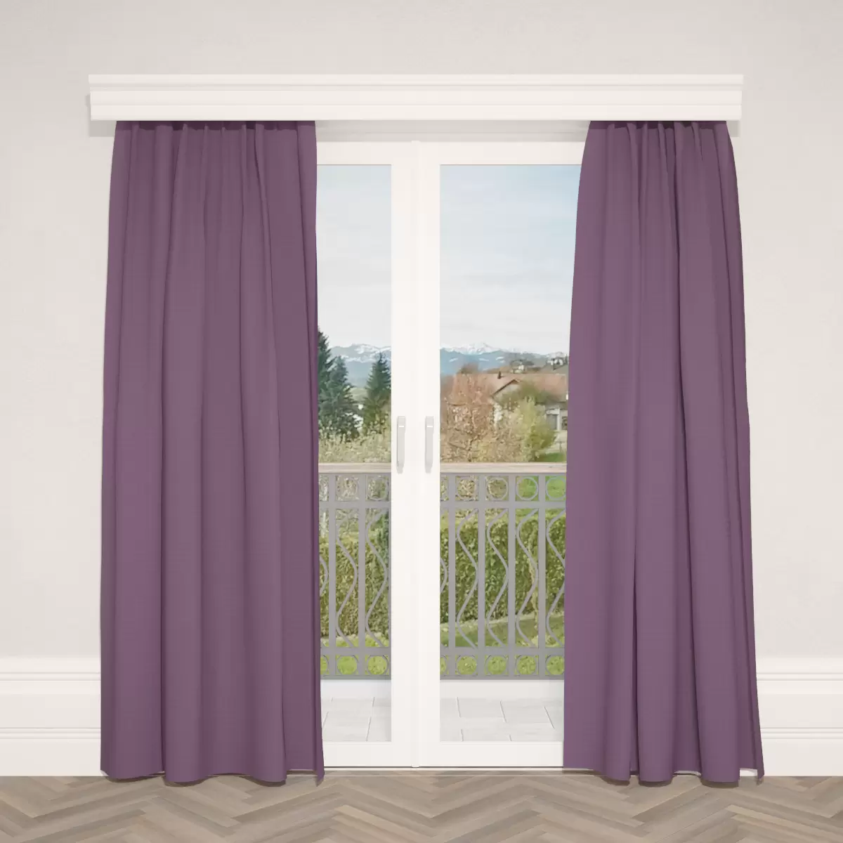 Verdunkelungsvorhang Sunout Linenlook lila,violett