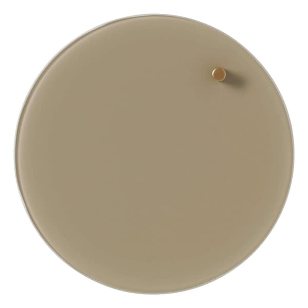 Magnetisk NAGA glastavle cirkel Ø25 cm beige
