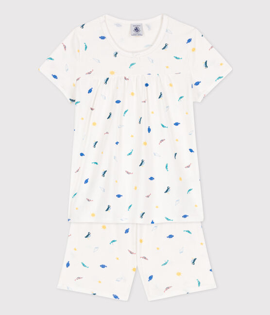 Pyjacourt animaux marins en coton petite fille