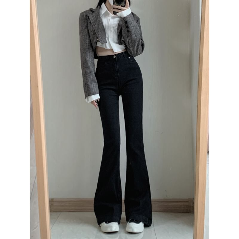Moon City - Hoge taille flared jeans
