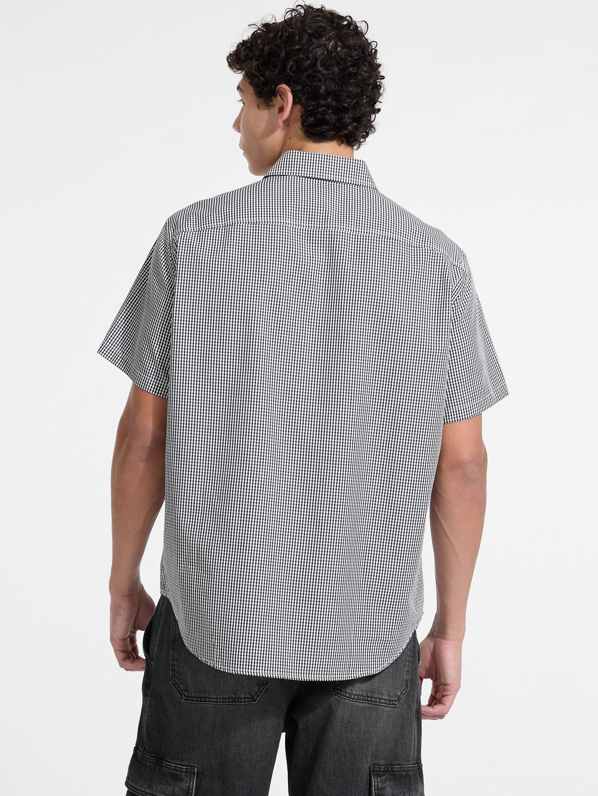 Camisa xadrez de popeline