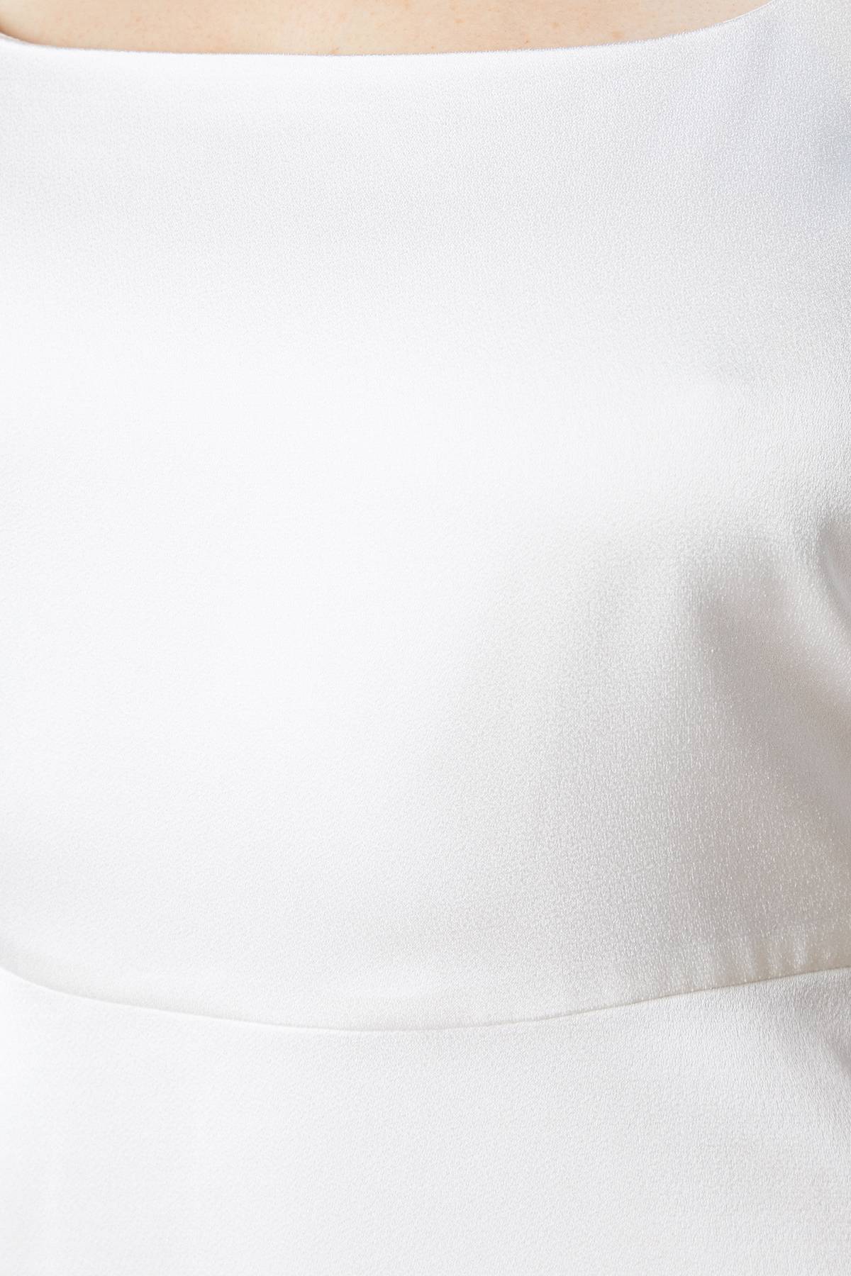Oasis Robe de Mariée Mini en Satin à Bretelles Nouées