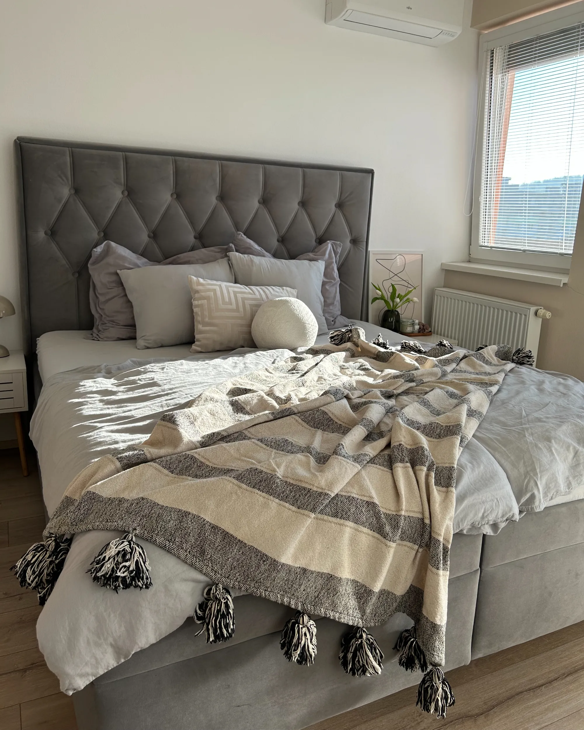 Plaid CAYIR Katoen 130 x 170 cm Beige