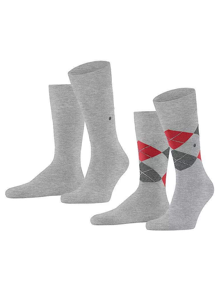 BURLINGTON Herren Socken EVERYDAY 2-er Pkg. 40-46 lt.  heather hellgrau